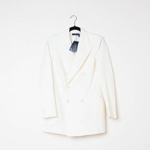 Polo Ralph Lauren Double-Breasted Blazer in Cream- Size 6